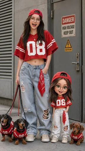 都市街头时尚与 Q 版形象结合