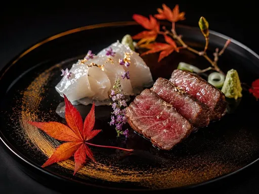 豪华怀石料理和牛与刺身拼盘