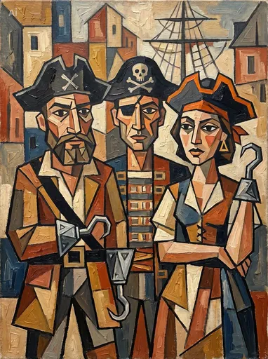 立体主义海盗油画
