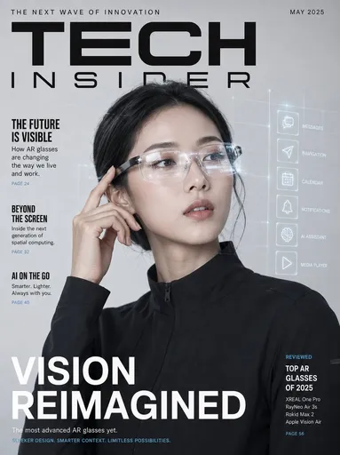 AR 智能眼镜科技杂志封面