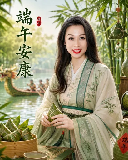 端午节人像祝福
