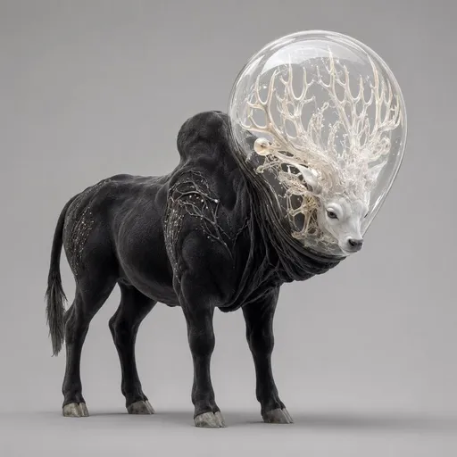 玻璃球鹿角公牛生物