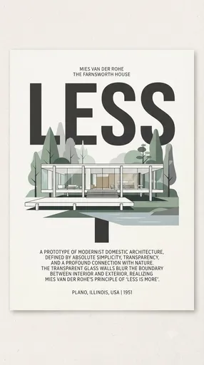 Farnsworth House LESS 海报