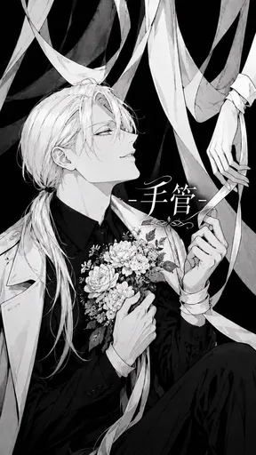 单色丝带漫画封面