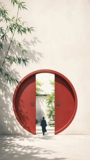 东方禅意庭院海报