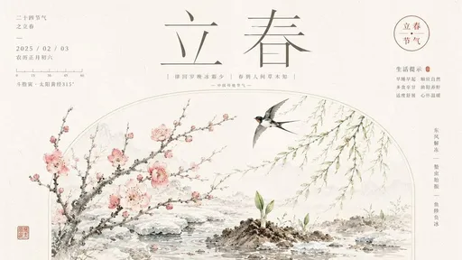 中国立春节气海报