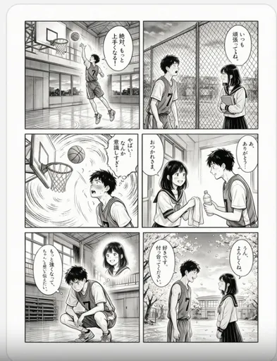 六格篮球浪漫漫画