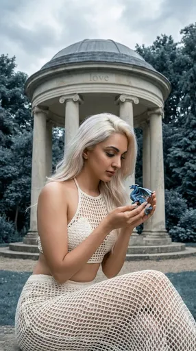 铂金发色女子与蛇