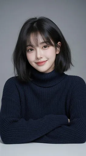 波浪卷发摄影棚人像