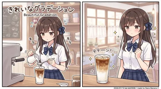 分层冰拿铁角色艺术