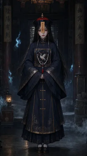暗黑僵尸寺庙肖像