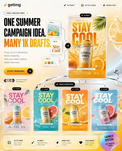 夏季 AI 工具发布海报