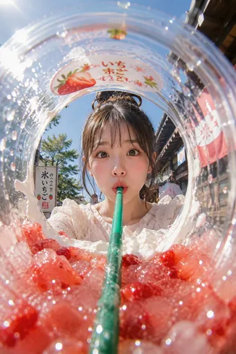 夏日刨冰：鱼眼视角