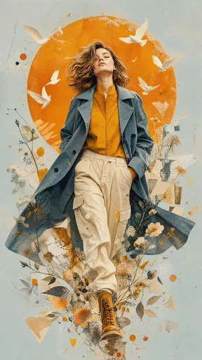 混合媒介编辑插画