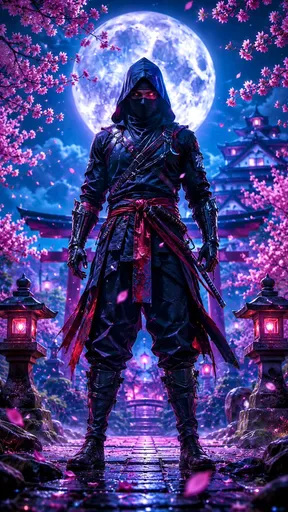 樱花林中的忍者