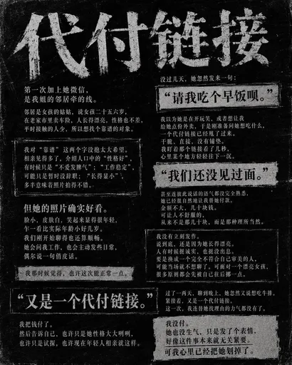 暗黑风中文报纸故事海报