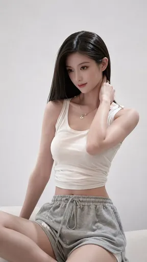 极简主义时尚工作室人像