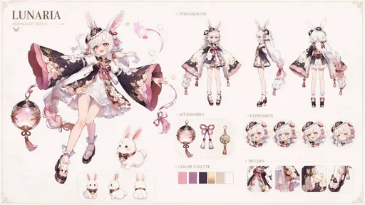 Lunaria Moonlight Witch 角色设计图