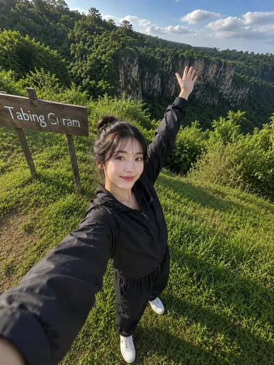 智能手机旅行自拍提示词