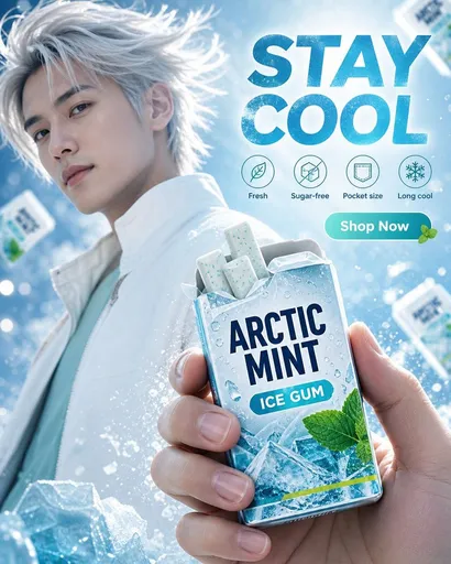 Arctic Mint Gum 商业摄影