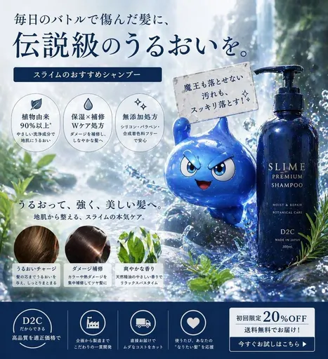 日式史莱姆洗发水广告