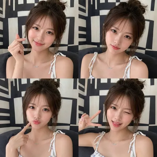 韩系美妆编辑风格网格拼图