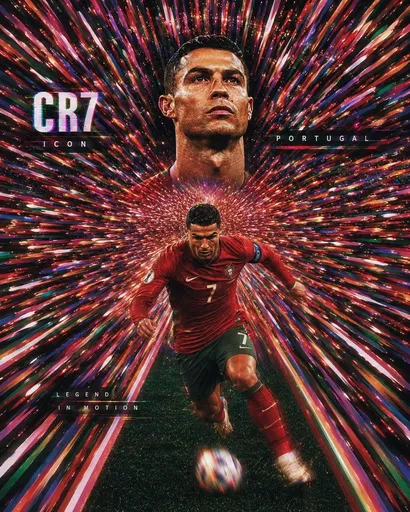 CR7 葡萄牙球星星芒海报