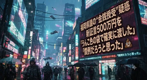 赛博朋克风格福冈县议会概念图
