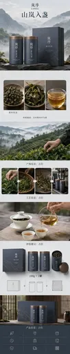 禅意乌龙茶电商详情页