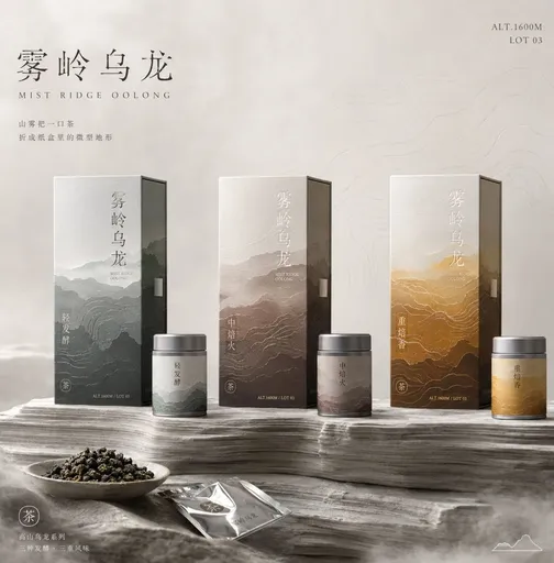 极简抽象茶叶包装视觉设计