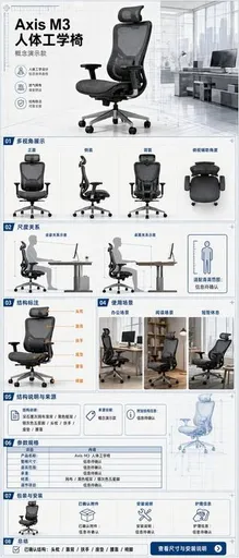 人体工学办公椅电商移动端详情页