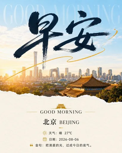 北京早安海报