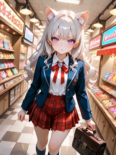 糖果商店里的猫耳女学生