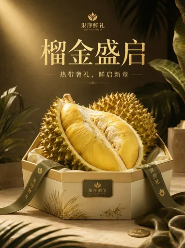 奢华榴莲品牌主视觉