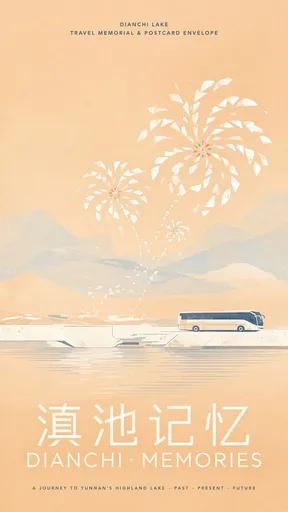 滇池记忆复古旅行海报