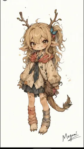 顽皮的森林牧神少女