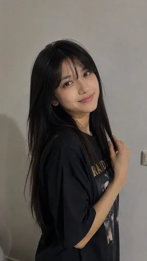 室内休闲风智能手机人像