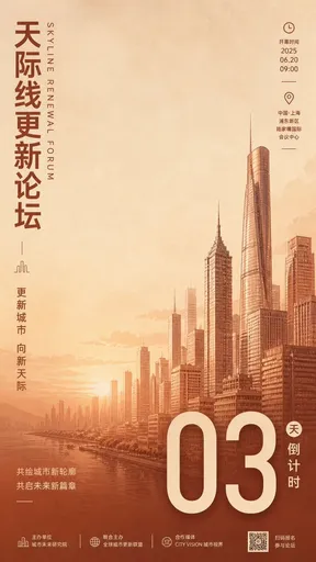 极简主义商务展览海报
