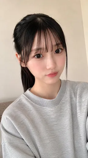 自然室内自拍肖像