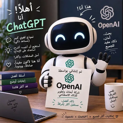 阿拉伯语 ChatGPT 机器人 OpenAI 海报
