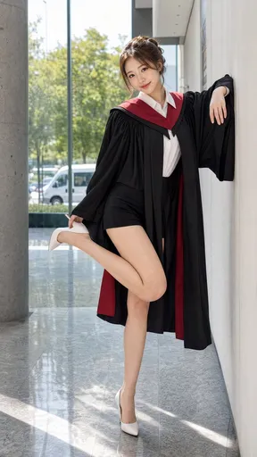现代大学毕业肖像