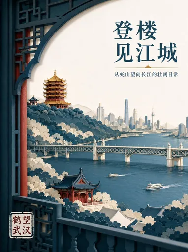 分层剪纸插画海报