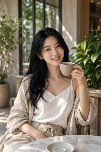 阳光咖啡馆的人物肖像