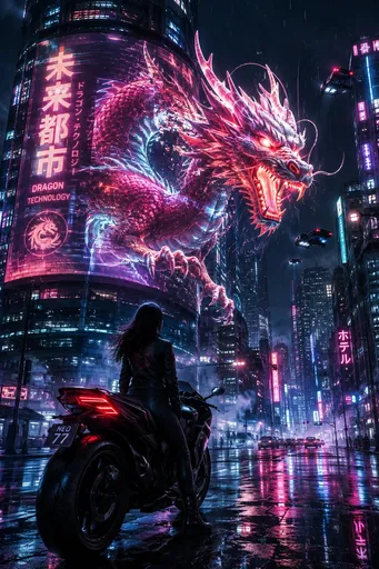 赛博朋克霓虹巨龙觉醒