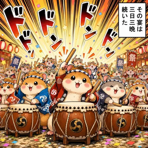 仓鼠太鼓祭漫画场景