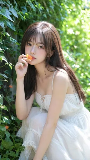 空灵夏日花园人像