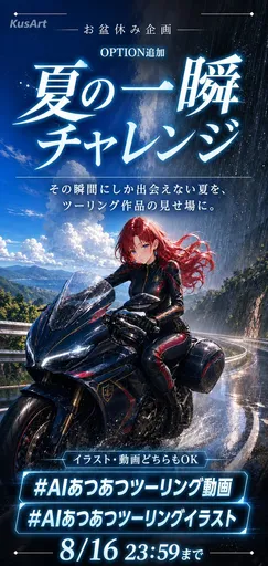 夏季摩托车骑行挑战赛海报