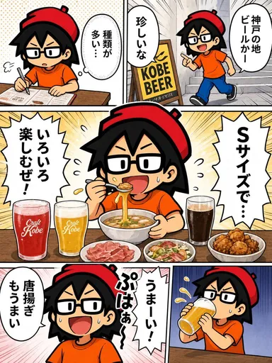 Q 版神户啤酒漫画页面