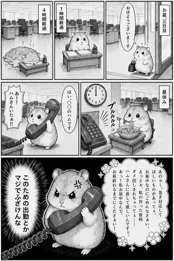 办公室仓鼠午休漫画