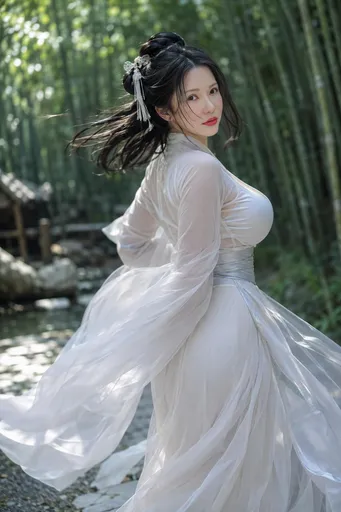 中国武术风格美女肖像